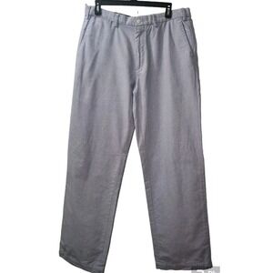 Ralph Lauren Cotton Dress Pants‎ Straight Leg Gray Trousers Size 34x30